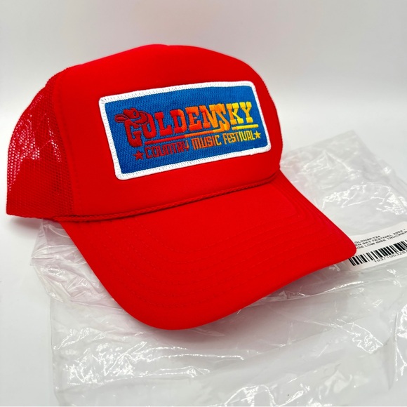 NWT Aviator Nation Golden Sky 2024 Festival Trucker Hat Cap Red Country Music - Picture 3 of 15